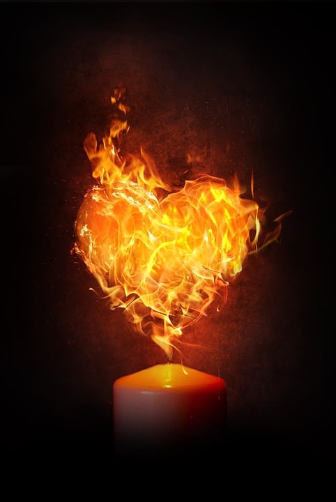 candle heart