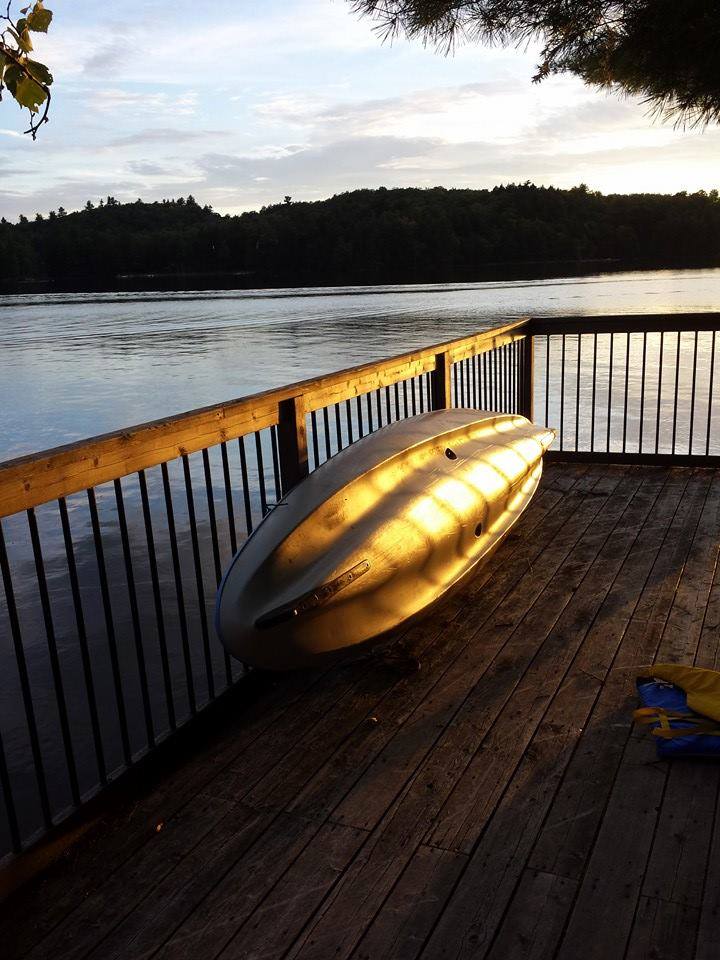 canoe on dock